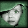 Baby in green